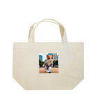 jkmurataの運動大好きなおしゃれネコ Lunch Tote Bag