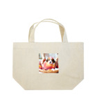 まさユキの桃から生まれ子犬 Lunch Tote Bag