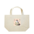 Y m @Y's shopの猫と薔薇　パールver. Lunch Tote Bag