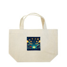 tanantの夏祭り、提灯が灯る下で花火をみている Lunch Tote Bag