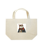 鼻ぺちゃ犬と和猫の和猫  Lunch Tote Bag