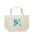 わくわく海の雑貨屋のほのぼのクジラの親子 Lunch Tote Bag