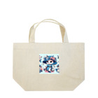 Wanderpaws-Tailsのおしゃれな白猫さん Lunch Tote Bag