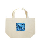 オンラインショップイエローリーフの水色小さな花 Lunch Tote Bag