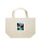 rokuryuuの夜明けの滝と山々の美しい自然風景 Lunch Tote Bag