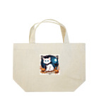 yoiyononakaのハロウィンの白猫08 Lunch Tote Bag