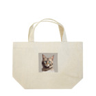 うねうねキャッチのエレガントなネコ Lunch Tote Bag
