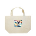 ChicCanvas Boutiqueの波乗り大好きフレンチブルドッグ Lunch Tote Bag