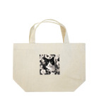 capcat1919のハチワレ白黒猫とジャスミン Lunch Tote Bag
