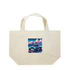 nuuartの湾岸線を走るスポーツカー Lunch Tote Bag