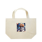 ワンちゃん大好きの宇宙に挑戦するトイプードル Lunch Tote Bag