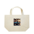 araiguma_shopのカーレースに参加しているアライグマ Lunch Tote Bag