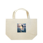 ai美女ショップの夕日とイルカ🐬🌅 Lunch Tote Bag