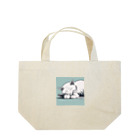 どうぶつやのサッカーボールと猫 Lunch Tote Bag