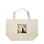 スウィート・アニマル・アートのクール黄昏れ猫ちゃん Lunch Tote Bag