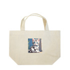 yoiyononakaの虎縞白猫のまなざし04 Lunch Tote Bag