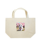 yoiyononakaの春と桜と虎縞白猫02 Lunch Tote Bag