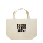 the blue seasonのゴシックの影に佇む漆黒のバイク Lunch Tote Bag