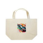 the blue seasonの速さの彩り: 動きを捉えたアート Lunch Tote Bag