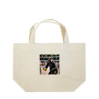 7716のビーチバレーしてるゴリラ Lunch Tote Bag