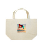 hitayakiの風になびくビーチフラッグ Lunch Tote Bag