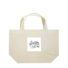 ⚪︎⚫︎❁ 茄子と菊 ❁⚫︎⚪︎の下手くそなランチ Lunch Tote Bag