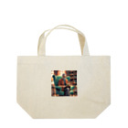 AIおじさんの読書をするおじさん Lunch Tote Bag