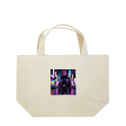 AI美女ワールドのサイバーパンク Lunch Tote Bag