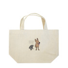 I Love Dog 0467の黒ラブパピー&シェパード Lunch Tote Bag