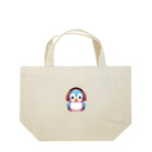 Vasetti_pressの赤いヘッドホンを付けているペンギン Lunch Tote Bag