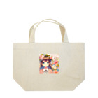 ピクセルパレットの可愛い女の子とお花10 Lunch Tote Bag