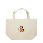 黒猫堂のカンガルーと黒猫の友情 Lunch Tote Bag