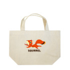 SUNDAYS GRAPHICSの走るリス (茶色ロゴ) Lunch Tote Bag