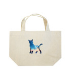 猫との風景の星空と猫_002 Lunch Tote Bag
