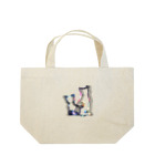 猫との風景の星雲と枠ねこ子ねこ Lunch Tote Bag