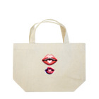 HENTEKO-SHOPの唇とハート Lunch Tote Bag