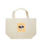梅咲イラストワークの眠り猫の花紋 ランチトートバッグ