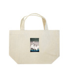 MUGEN ARTの小原古邨　雪中群鷺（白鷺の群れ）日本のアートTシャツ＆グッズ Lunch Tote Bag