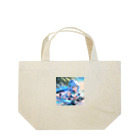 シロクマペンギンのエルフのサイバーピアニストの夏休み Lunch Tote Bag