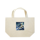 DREAMHOUSEの雪山のオオカミの群れ Lunch Tote Bag