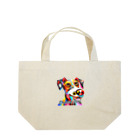 G.O.A.T.designの華やかな色合いが目を引く可愛らしい犬 Lunch Tote Bag