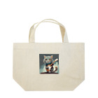 ぱぴぷSHOPのロックな猫 Lunch Tote Bag