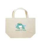 Atelier-Colortealのカエルは思う『Jumps to hope』 Lunch Tote Bag