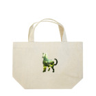 猫との風景の深い森と猫001 Lunch Tote Bag