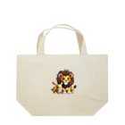 HENTEKO-SHOPのライオンとウサギ ランチトートバッグ