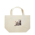 AIデザイングッズ販売　Akiba-treasure（アキバトレジャー）の白猫グッズ Lunch Tote Bag