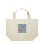 R&N Photographyのシュガースカルのかわいいカラフルなパターンのフィギュア Lunch Tote Bag