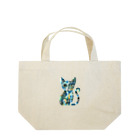 大人かわいい動物の世界のカラフル猫 Lunch Tote Bag