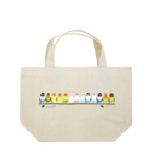 Happy birdsの横ならび ボタン Lunch Tote Bag