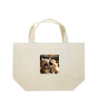 動物のおもしろ可愛いグッズのイッヌ Lunch Tote Bag